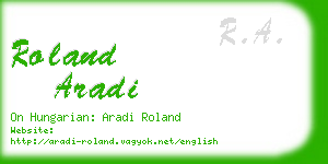 roland aradi business card